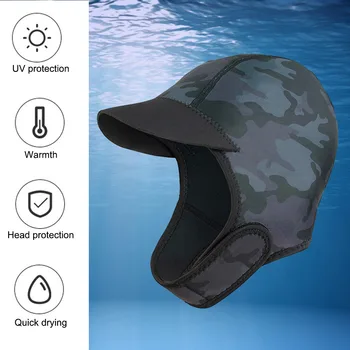2-миллиметровый капюшон для дайвинга, защищающий от холода, теплая мужская женская шапка для подводного плавания для взрослых, Солнцезащитный зимний чехол для плавания на открытом воздухе, серфинга Вброд
