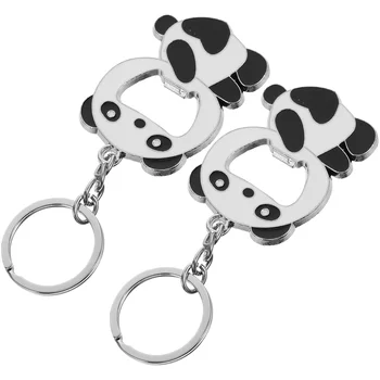 2 предмета, металлический брелок для ключей, держатель в виде панды, стильное кольцо, маленькие подарочные карманные инструменты