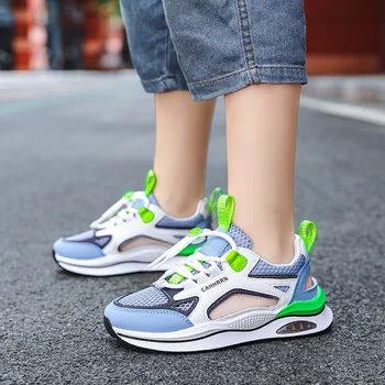 2023 Весенне-осенняя спортивная обувь для мальчиков и девочек с дышащей сеткой, обувь для малышей, удобные мягкие детские кроссовки