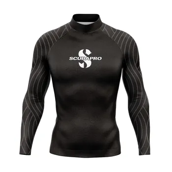 2023 Мужская рубашка для серфинга, купальник, Плавательные футболки, Пляжные купальники с защитой от ультрафиолета, Купальник для дайвинга с длинным рукавом, Быстросохнущий Рашгард