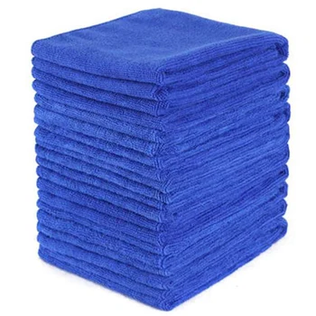20шт Впитывающее полотенце из микрофибры для ухода за автомобилем, домашней кухни, мытья, Чистая тряпка для мытья, синий