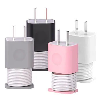 8 Упаковок силиконовой защиты для зарядного устройства 2 в 1, устройства для намотки кабеля передачи данных, защитный чехол для адаптера питания с защитой от обрыва