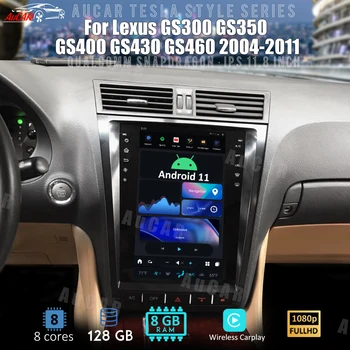 AuCar 11,8-Дюймовый Автомобильный Радиоприемник Tesla Style Android 11 GPS-Навигационное Головное Устройство Для Lexus GS300 GS350 GS400 GS430 GS460 2004-2011