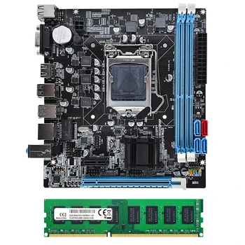 B75 LGA1155 Материнская плата ПК, Совместимая с HDMI, Настольная Материнская плата 1600 МГЦ 8G RAM Материнская плата компьютера DDR3 VGA RJ45 SATA 2.0 / 3.0