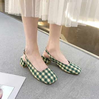 BCEBYL/ Новая модная элегантная женская обувь с квадратным носком, подходящая по цвету, с мелким носком, дышащая, нескользящая, износостойкая, на высоких каблуках