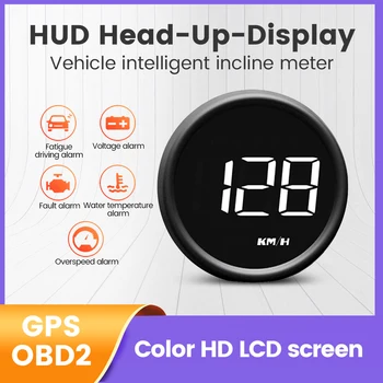 GPS OBD2 Автомобильный Умный Измеритель Наклона Сигнализация OBD Скорость Автомобиля Расход Топлива Скорость Пробега Измеритель Температуры Воды Вольтметр Плоский Дисплей