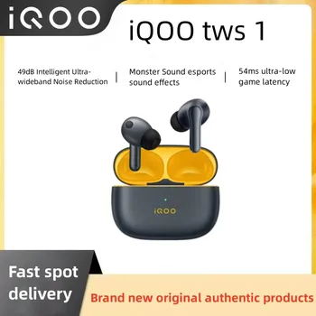 IQOO TWS 1 настоящая беспроводная гарнитура с шумоподавлением, качество звука без потерь, Bluetooth-гарнитура со сверхнизкой задержкой воспроизведения 54 мс, новинка.