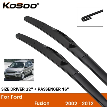 KOSOO для Ford Fusion, Европа, США, Модельный год С 2002 по 2018 Год, автомобильные щетки стеклоочистителя с крючками/защелками Очищают лобовое стекло