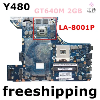 LA-8001P для ноутбука Lenovo Y480 Материнская плата GT640M 2 ГБ DDR3, 100% Протестирована, полностью работает