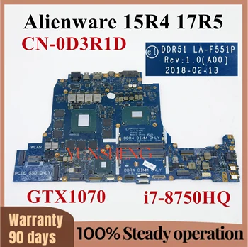 LA-F551P Для Dell Alienware 15 R4 17 R5 Материнская плата ноутбука С i7-8750HQ i9-8950HK CPU GTX1060 GTX1070 GPU Материнская плата Протестирована НОРМАЛЬНО