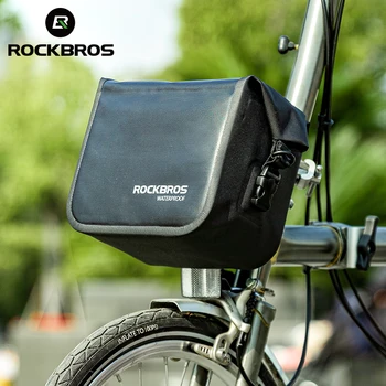 Rockbros Передняя сумка с установкой пряжки, Водонепроницаемая нейлоновая трубка из ТПУ, карман на руле Bmx, рюкзак для велосипеда AS-008-1