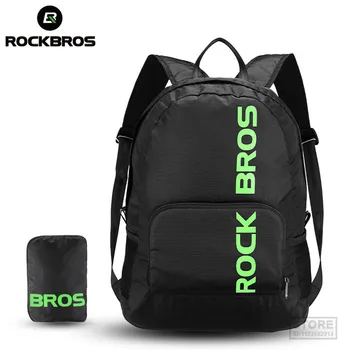 ROCKBROS Портативный спортивный рюкзак, Непромокаемые складные сумки, пешие прогулки, Кемпинг, Велоспорт, Велосипедные Сумки для мужчин, Женская дорожная сумка