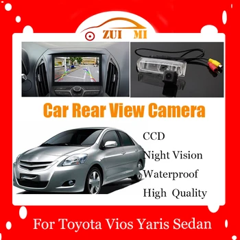 Автомобильная Камера Заднего Вида Заднего Вида Для Toyota Vios Yaris Седан 2007 ~ 2013 CCD Full HD Ночного Видения Резервная Парковочная Камера