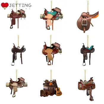Акриловое Подвесное украшение, подарок для любителей лошадей, подвеска в форме седла для верховой езды в стиле Вестерн-ковбоев, креативное Персонализированное седло