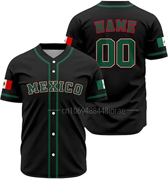 Бейсбольная майка 2023 World Mexico на заказ для взрослых Спортивные бейсбольные Классические рубашки с персонализированным именем и номером для мужчин