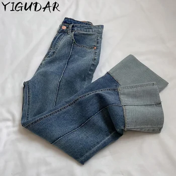 весна 2023, новый дизайн, свободные прямые брюки с высокой талией, обтягивающие брюки, широкие джинсы с клапанами, широкие джинсы y2k, брюки