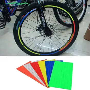 Водонепроницаемая предупреждающая полоса, Флуоресцентная высококачественная Светоотражающая наклейка на велосипедную шину, Практичные аксессуары для велосипедов, наклейки на велосипед