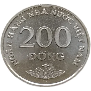 Вьетнамский щит 200X200, монета из никелевой стали 20,7 мм, год выпуска 100% Оригинал