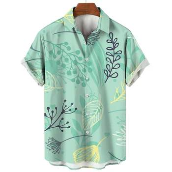 Гавайская мужская рубашка с принтом из перьев Харадзюку, Короткий рукав, повседневные белые уличные рубашки для отдыха на открытом воздухе, Пляжные рубашки, Летняя мужская одежда