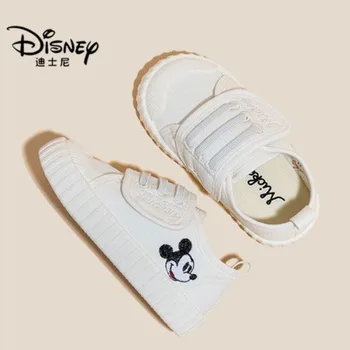 Детская обувь Disney, парусиновая обувь, модные белые туфли для мальчиков и девочек, осенние новые кроссовки, детские тапочки, детская обувь для девочки