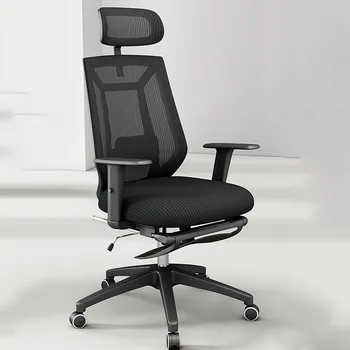 Дизайнерские Удлиненные офисные стулья на колесиках, подголовник, Поворотные офисные кресла для руководителей, ручка-ролик, Офисная мебель Sillas De Oficina