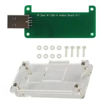 Для Raspberry Pi Zero 2W USB-адаптер + преобразователь платы расширения USB в акриловой оболочке для компьютера