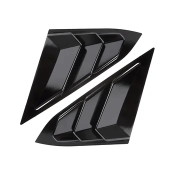 Жалюзи на задние боковые стекла для Honda Civic Седан 2016-2021 Аксессуары Крышка вентиляционного отверстия - мрачный черный
