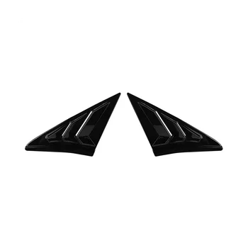 Жалюзи на задних боковых стеклах, треугольные жалюзи для хэтчбека Honda Civic 2016-2021 -ярко-черный