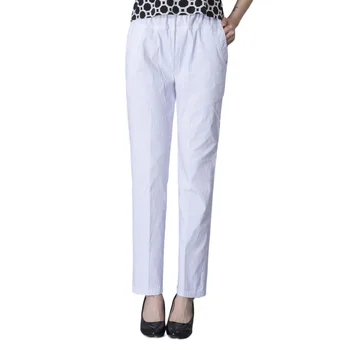 Женские повседневные хлопчатобумажные брюки 2023 года, весна-лето, высокая талия, сплошные карманы, Свободные прямые брюки в стиле ретро, Низ брюк 4XL 5XL