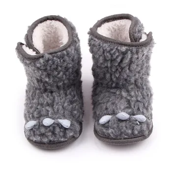 Зимние Ботинки для маленьких мальчиков и девочек, кроссовки для новорожденных, милая мультяшная обувь на плоской подошве для маленьких девочек, размер 1, детская одежда