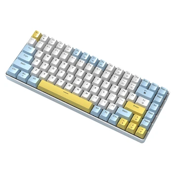 Игровая клавиатура K84 с RGB подсветкой, механическая клавиатура, USB-порт, клавиатура с возможностью горячей замены, 15 световых эффектов, 84 клавиши для настольных геймеров на ПК