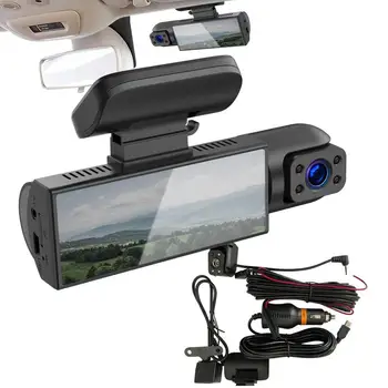 Камера приборной панели для автомобилей 2-канальная камера приборной панели автомобиля Регистратор вождения автомобиля Камера приборной панели Парковочный монитор с записью