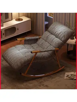 Кресло-качалка Домашнее Кресло на балконе, Кресло для отдыха в спальне, диван для отдыха в общежитии, Кресло со спинкой, Подсеть, Красное кресло-качалка