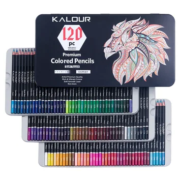 Набор цветных карандашей KALOUR, Профессиональные нетоксичные принадлежности для рисования, материалы для рисования художником, школьные канцелярские принадлежности