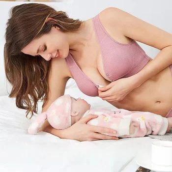 Нижнее белье для грудного вскармливания, специальный жилет для беременных, хлопковый тонкий бюстгальтер для беременных в собранном виде