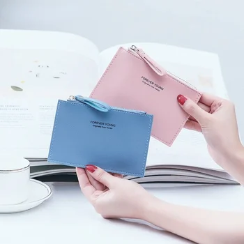 Новая корейская версия кошелька, женский короткий, тонкий, минималистичный кошелек, женская застежка-молния, нулевой кошелек, женская сумка для карт