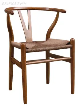 Обеденный стул из массива дерева, кресло для ресторана, кресло для дома, стул Taishi с кольцевой спинкой, кофейный стул для отеля, простой стул для отдыха Y