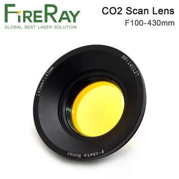Полевой Объектив FireRay CO2 F-theta Scan Lens 10.6um 10600nm 70x70 ~ 300x300mm F100-430mm для YAG Оптической Лазерной Маркировочной Машины CO2