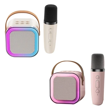 Портативный Динамик K12 Bluetooth Small Home KTV Microphone Speaker С 1 Микрофоном Для Подарков На День Рождения И Домашних Вечеринок