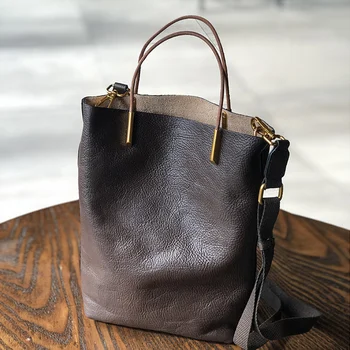 Простая женская сумка из натуральной кожи, новая сумка из натуральной мягкой коровьей кожи в стиле ретро, Универсальные дизайнерские сумки, высококачественные сумки через плечо.