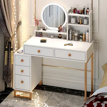 Простой светодиодный светильник, Роскошный туалетный столик, шкаф для хранения, Nordic Small Ins, туалетный столик, тумбочки, мебель для спальни