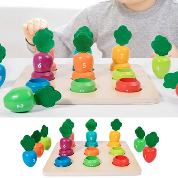 Развивающая игрушка для детей, тянущих редиску, игрушка для распознавания чисел, игрушка для сортировки цветов, игрушка для тренировки зрительно-моторной координации, игрушка для детей