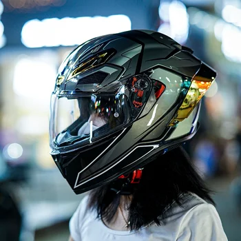 Совершенно новый оригинальный высококачественный мотоциклетный шлем с полным лицом, мужской гоночный мотоциклетный шлем