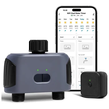 Таймер разбрызгивателя Wi-Fi, умный клапан Tuya, таймер подачи воды, садовый шланг, автоматическая система орошения, работа с Alexa и Google Assistant