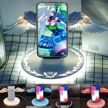 Универсальное беспроводное зарядное устройство Angel Wings, беспроводная зарядная станция с крыльями для iPhone Samsung Huawei Xiaomi Черный Розовый Белый