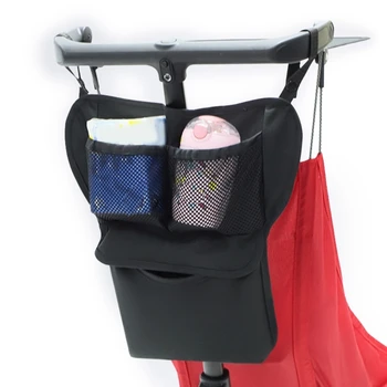 Универсальный органайзер для детской коляски, сетчатая подвесная сумка для хранения детской бутылочки, стакана для воды, подгузников