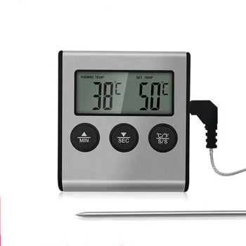 Цифровой термометр для духовки, Кухонный термометр для приготовления мяса, зонд для барбекю, термометр с таймером, измеритель температуры воды, молока, инструменты для приготовления пищи
