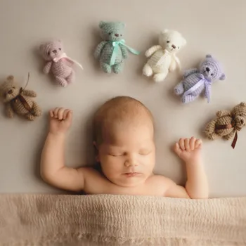 ❤️ CYMMHCM Аксессуары для фотосъемки новорожденных, милый мини-плюшевый мишка, кукла, реквизит для фотосессии, украшение для детской фотосессии, фотография